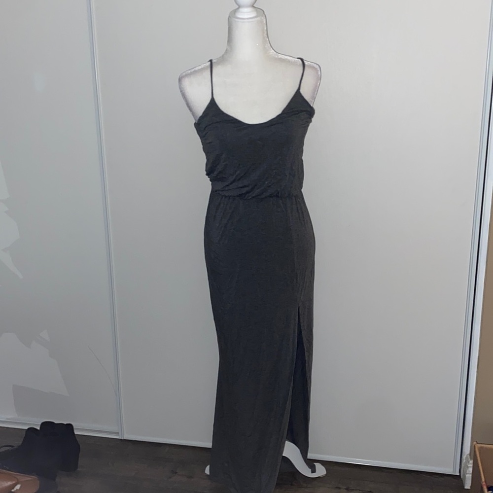 Lulu's Charcoal Maxi Dress
